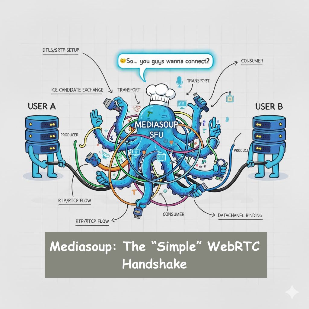🐙 When Your SFU Becomes an Octopus — Understanding Mediasoup the Fun Way